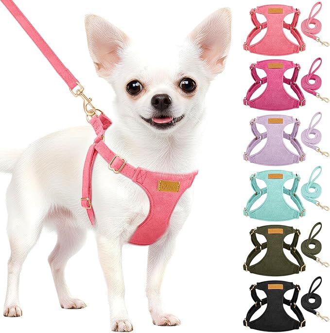 Lukovee No Pull Small Dog Harness with Leash - Lightweight Soft Puppy Vest Harnesses, Adjustable Pet Harnesses for Puppy S...
