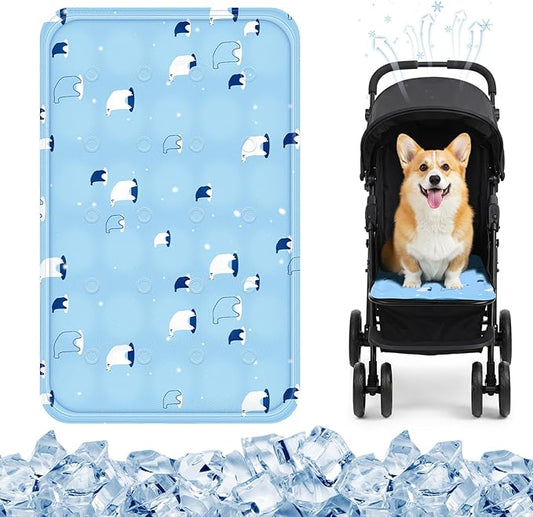 Nuanchu Dog Stroller Cooling Mat Waterproof Outdoor Pet Cooling Mat Washable Summer Cat Sleeping Blanket for Pet Stroller(...