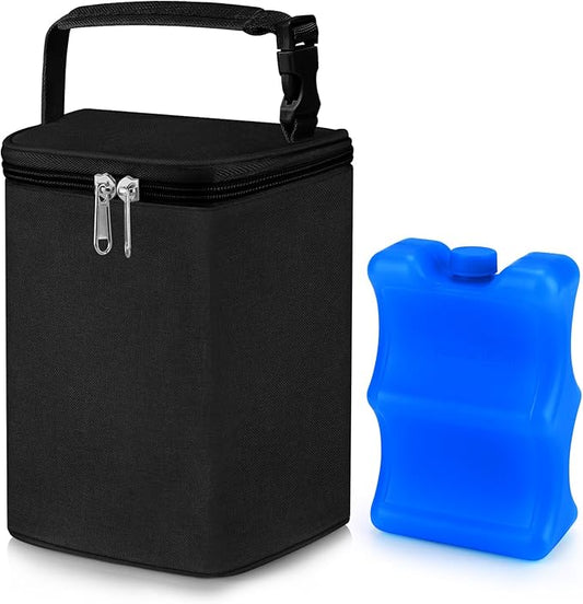 Accmor Breastmilk Cooler Bag with Ice Pack, Baby Bottle Cooler Bags, Insulated Bottle Cooler Tote Bags On The Go, Fits 4 L...