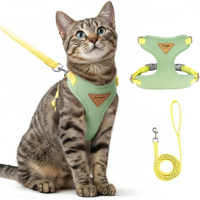 Escape-Proof Cat Harness and Leash Set - Adjustable and Comfortable - Ideal for Walking Cat Outdoors - Fits Small Dogs, Ki...