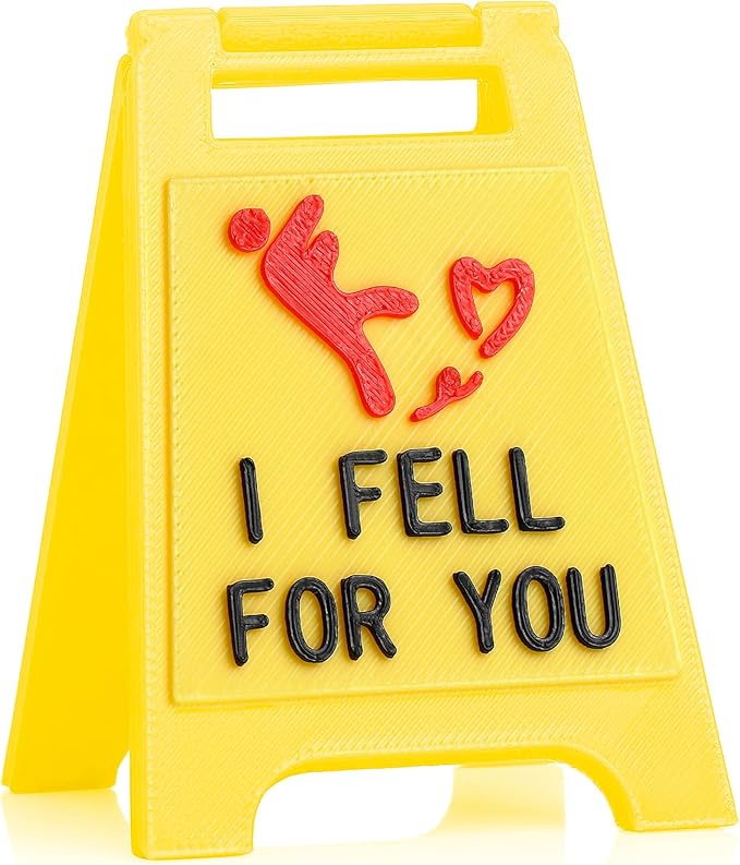 Cute Mini “I Fell for You” Sign – Valentines Day Funny Romantic Gift for Boyfriend, Girlfriend, Anniversary, Valentine’s D...