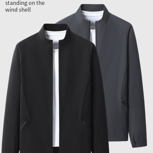 Mens New SpringAutumn Casual Running Stand-Collar Waterproof And Windproof Jacket Outdoor Fitness Top