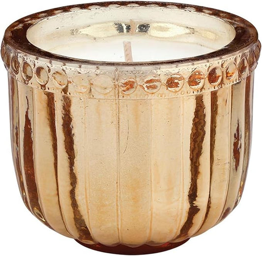 47th & Main Holiday Scented Candles Metallic Glow Decorative Glass Candle for Home Decor, 3" Dia x 2.5" Tall, Gold/Lava Ci...
