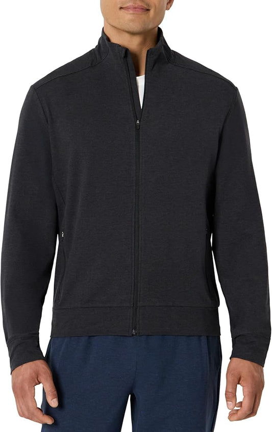 Amazon Essentials Men's Athletic Soft Performance Lightweight Zip Up Gym Workout Jacket