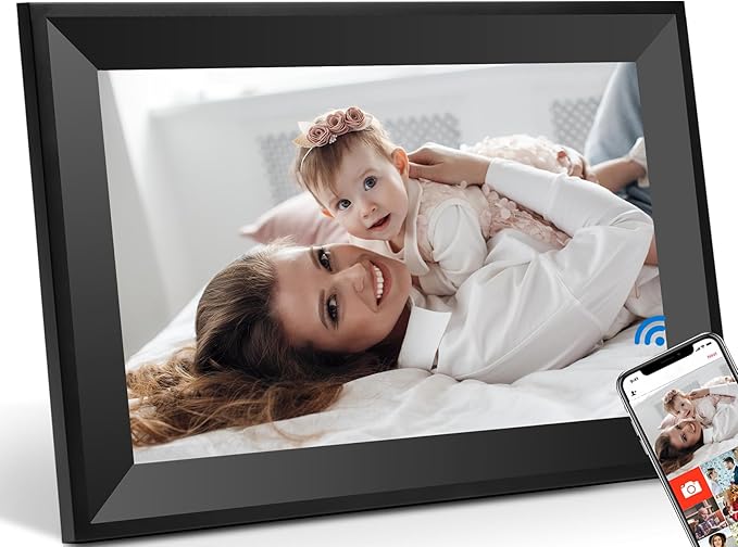 Uhale Digital Picture Frame 10.1 inch IPS Touch Screen Digital Photo Frame WiFi Enabled丨Wall Mountable丨Auto-Rotate Send Be...