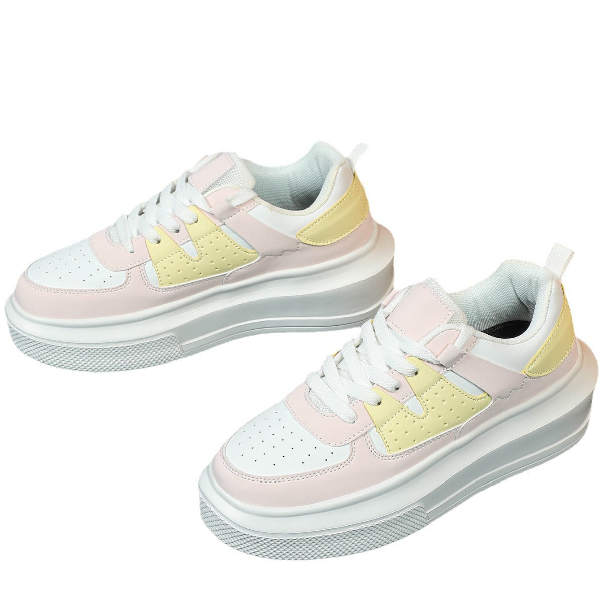 Platform Fashion Sneakers Lace-up Casual Sports Shoes