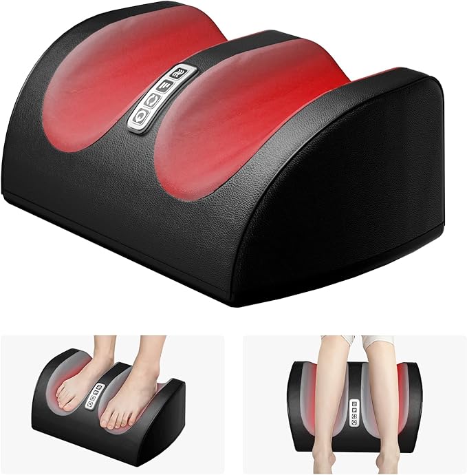 LINGTENG Shiatsu Foot Massager with Heat, FSA Eligible HSA Foot Massager for Foot Massage and Calf Massage, Foot and Calf ...