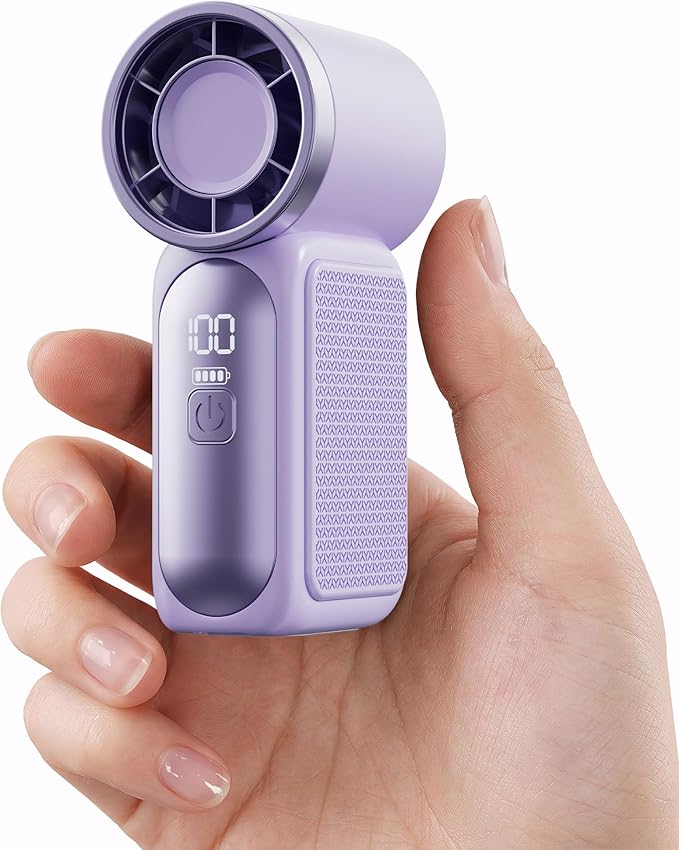 Gaiatop Portable Handheld Mini Fan, 6 Speeds 16900 RPM High Velocity Personal Fan with LED Display, USB Rechargeable, Mini...