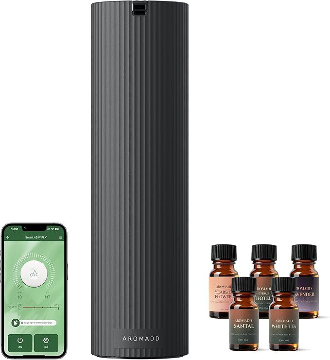 Aromadd Scent Diffuser Starter Kit – Waterless Essential Oil Diffuser for Home, 1500 Sq.Ft Coverage Scent Air Machine, Sma...
