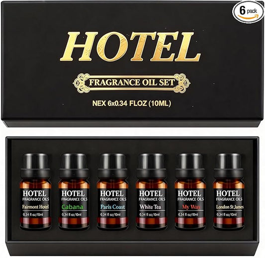 Hotel Collection Luxury Scent for Diffuser Oils Set Inspired by Iconic 5-Star Hotels- Aromatherapy Essential Oils for Diff...