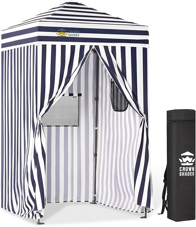 CROWN SHADES 4x4 Pop Up Changing Tent, Patented One Push Setup, Portable Changing Room, Privacy Canopy for Camping, Pool, ...