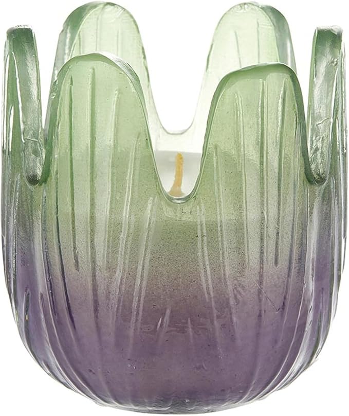47th & Main Scented Candles Mystic Blossom Flower-Shaped Glass Candle, Small 3" High, Nirvana