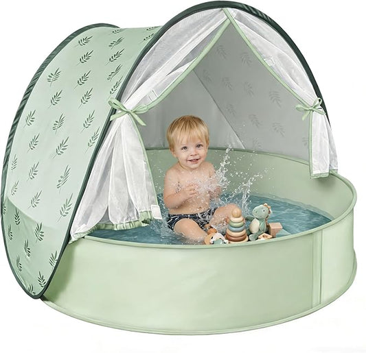 Baby Beach Tent with Pool, 3-in-1 Upgrade Pop Up UPF 50+ Sun Protection Shelter with Mosquito Net Babies Toddlers Portable...
