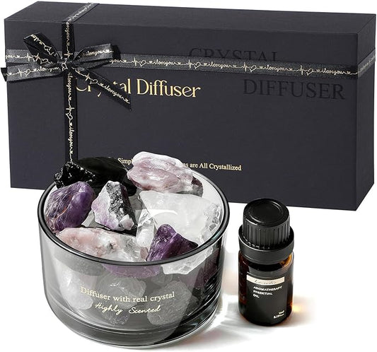 Aroma Stone Passive Diffuser with Essential Oils for Home, Bathroom, Office | Room Scent | Home Decor & Fragrance, Elegant...