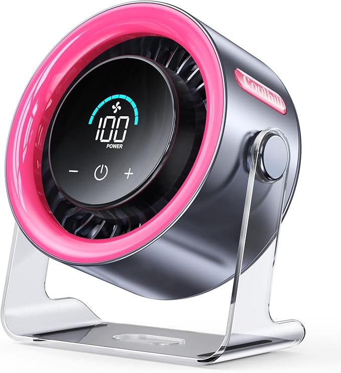 Coolhill Handheld Portable Fan with Ice Cooler: 100-Speed 5500mAh Rechargeable Handheld Fan, 12H Time Hand Cooling Persona...