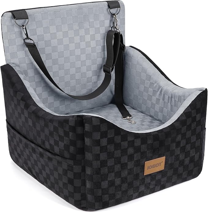 JOEJOY Elevated Dog Car Seat for Small/Medium Dogs up to 35 lbs, Memory Foam Booster Seat with Detachable Washable Cover, ...