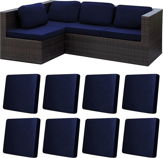 8Pcs Stretch Patio Cushion Covers,Outdoor Couch Covers Replacement,Outdoor Couch & Sofa Slipcovers,for Patio Furniture Cus...