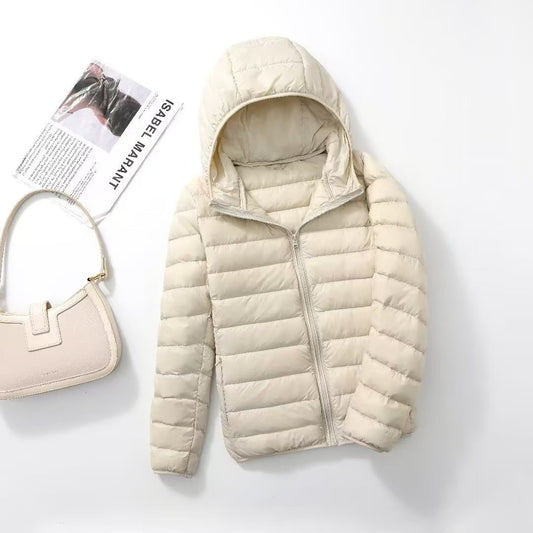 Slim-fit White Duck Down Fashion Coat