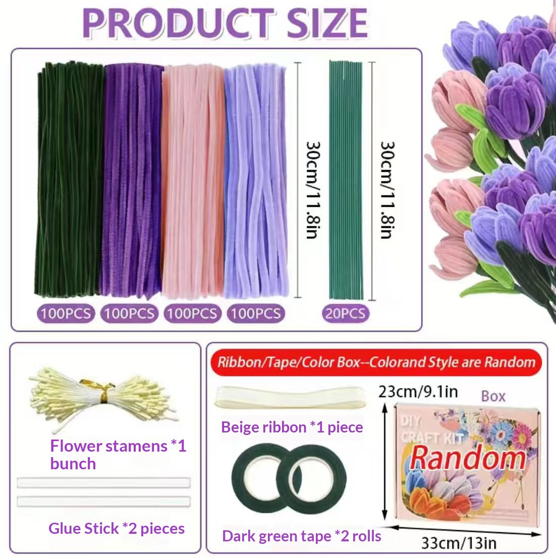 Best-selling Floral Twisty Wire Fluffy Yarn For Crafts