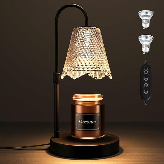Drconox Candle Warmer Lamp with Timer & Dimmable, Adjustable Height Wax Melt Warmer for Jar Candles, Birthday Gifts for Wo...