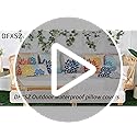 Blue Army Green Outdoor Pillow Covers Set of 2 18X18 Inch Teal Floral Elegant Polyester Flower Pillow Case Outdoor Waterpr...