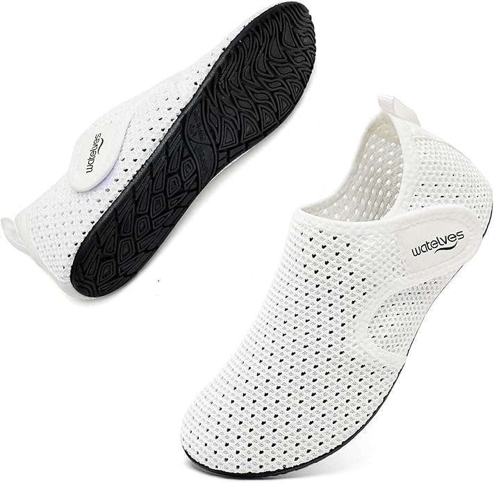WateLves Water Shoes for Women Men Swim Beach Aqua Socks Quick Dry Barefoot House Slippers Travel Shoes with Adjustable Ma...
