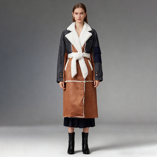 Korean-style Chic Relaxed-fit Casual Multicolor Coat