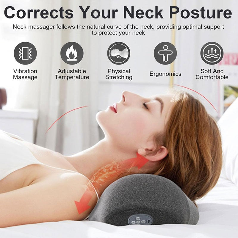 3 In 1 Electric Cervical Neck Massager Pain Shoulder Relief Body Muscle Relax UK