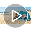 Outdoor Beach Tent with Built-in Kiddie Pool, UPF50+ Sun Shade Canopy, 190T Waterproof Nylon, Portable Cabana for 3-4 Pers...