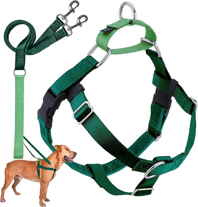 2 Hounds Design Freedom No Pull Dog Harness, Adjustable Harness and Leash Set, Easy Walking & Comfortable Control, Fits Sm...