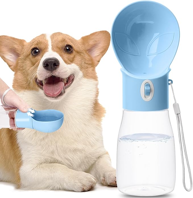 Dog Water Bottle, Widen Sink Portable Dogs Water Dispenser 17oz, Leak Proof, Outdoor Drink Bottles Cat, Puppy, Pet, Essent...