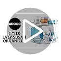 2 Tier Lazy Susan Bathroom Organizer, 9.25Inch Clear 360 Rotating Makeup Organizer for Vanity, Skincare Organizers Perfume...