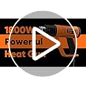 SEEKONE Heat Gun 1800W Heavy Duty Fast Heat Hot Air Gun Kit with 752℉&1112℉（400℃-600℃） Dual-Temperature Settings and 4 Noz...