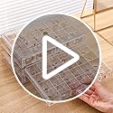 CLUQMEIK Earring Organizer Box Clear Storage Acrylic for Earrings Necklace Organizer Jewelry Box with 72 Grids Storage Com...