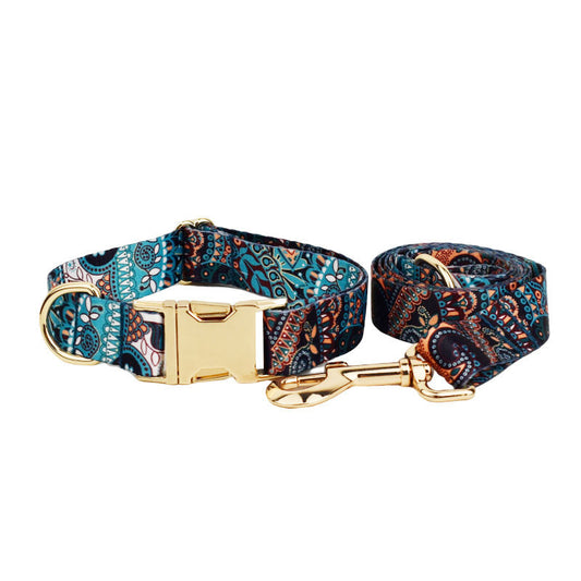 Pet Dog Collar Leash With Metal Buckle