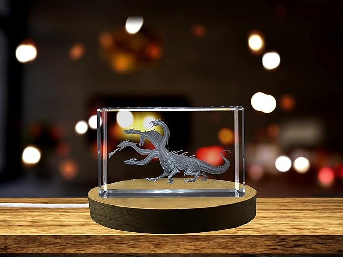 Hydra 3D Engraved Crystal 3D Engraved Crystal Keepsake/Gift/Decor/Collectible/Souvenir (Medium)
