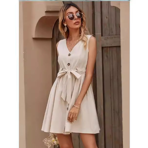 New Womens Fashion Casual Vest Dress