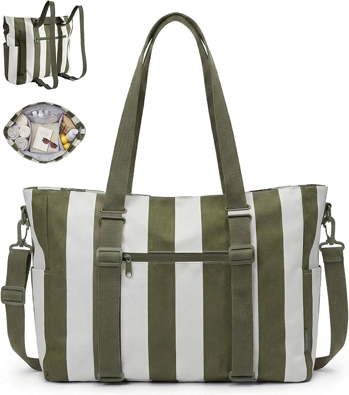 BAGSMART Large Beach Bag for Women, Oversize Tote Bag for Travel/Pool/Summer | 3-Ways to Carry, Cruise Essentials, Family ...