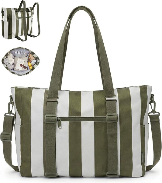 BAGSMART Large Beach Bag for Women, Oversize Tote Bag for Travel/Pool/Summer | 3-Ways to Carry, Cruise Essentials, Family ...