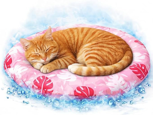 Drydiet Pet Cooling Mat for Cats & Small Dogs, 20'' Self Cooling Pad with Gel, Waterproof & Scratch-Resistant, No Water or...