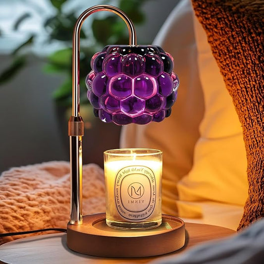 Candle Warmer Lamp with Timer Adjustable - Height Candle Warmer, Dimmer, Vintage Glass Wax Melting Lamps for Home Decor, f...