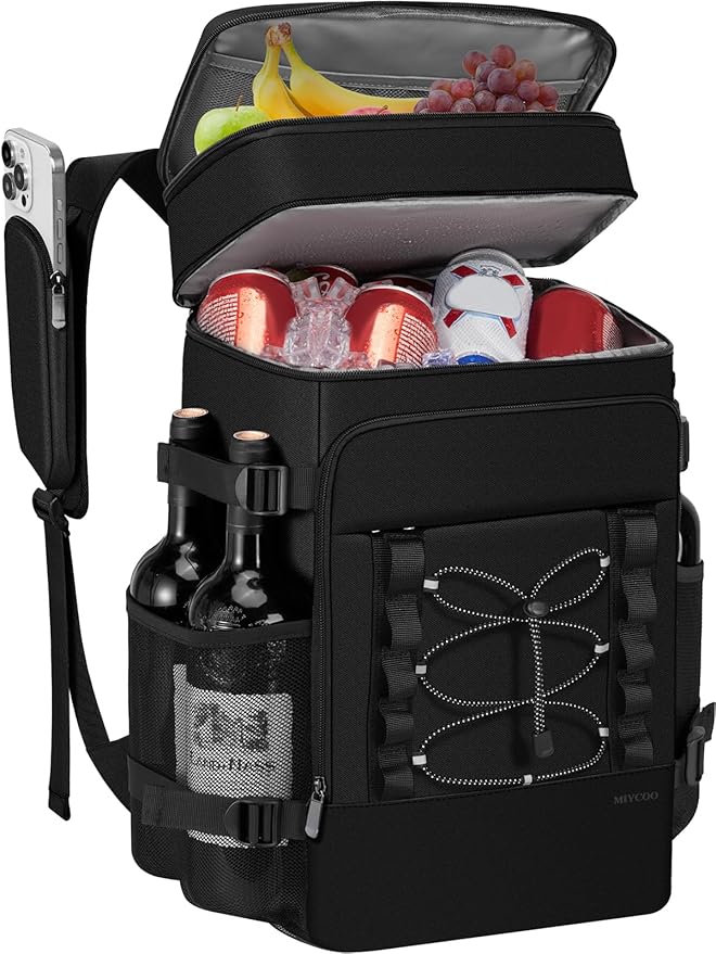MIYCOO Cooler Backpack - 40 Cans Insulated Backpack Cooler for Men & Women, Portable 2 Leak Proof Compartments Coolers Bag...