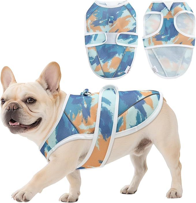 UNIPUP Dog Cooling Vest – Lightweight Pet Cooling Shirt 3D Breathable Mesh, Reflective Strips & UV Protection for Walking,...