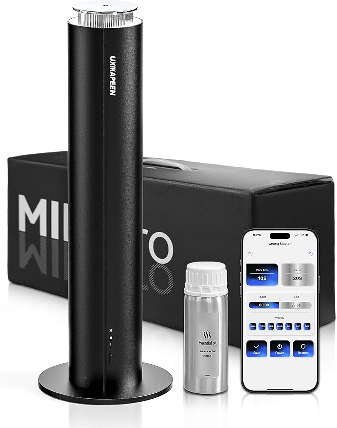 Diffusers for Home Large Room,Waterless Essential Oil Diffuser with 2000 Sq.Ft Coverage,Cordless Battery Operated Diffuse...