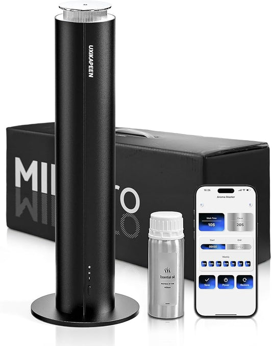 Diffusers for Home Large Room,Waterless Essential Oil Diffuser with 2000 Sq.Ft Coverage,Cordless Battery Operated Diffuse...