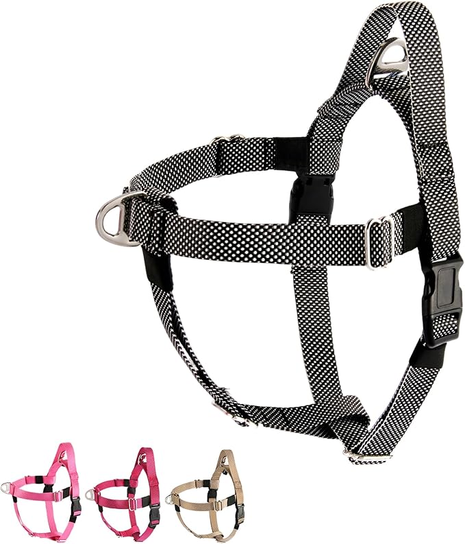 Annchwool Adjustable Dog Harness-Lightweight No Pull Dog Harness with Handle for Small & Medium and Large Dogs-Front Clip ...