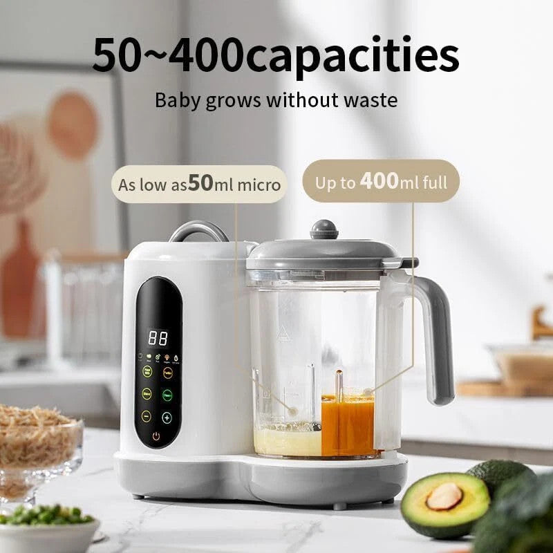 450W Baby Food Maker With Steamer Blender Auto Clean LED Touch Panel UK Shipment