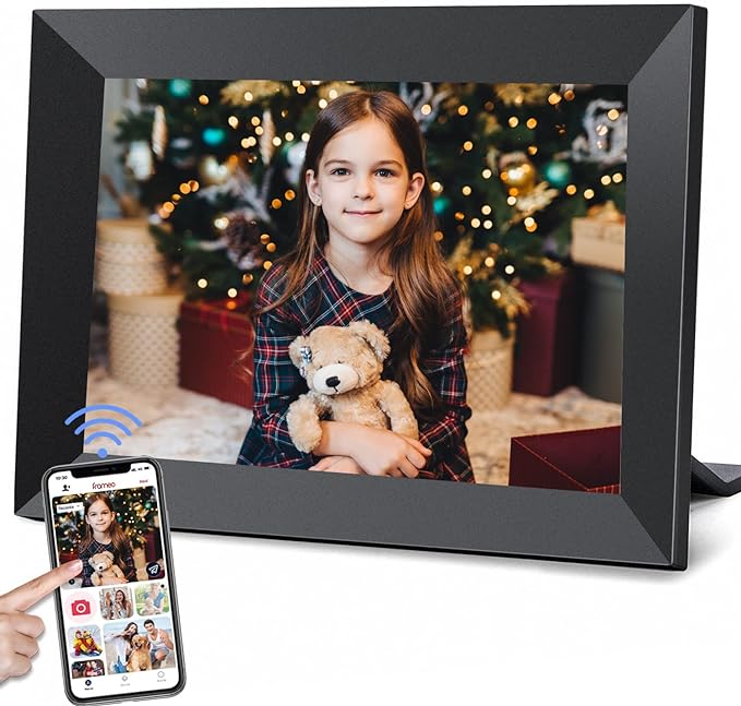 Frameo 10.1 Inch WiFi Digital Picture Frame with 32GB Storage,1280 * 800P IPS HD Touch Screen,Send Photos/Videos from Your...