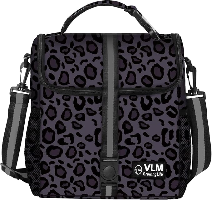VLM Lunch Bags for Women,Leakproof Insulated Floral Lunch Box with Adjustable Shoulder Strap Reusable Zipper Cooler Tote B...