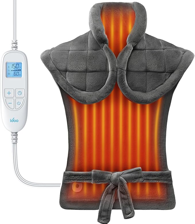 iDOO Heating Pad for Neck and Shoulders and Back for Pain Relief, Mothers Day Gifts for Mom Women Men Elderly, FSA Eligibl...